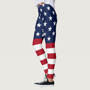 Star Spangled USA Flag Leggings
