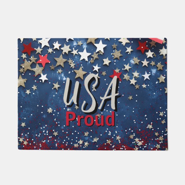 Star Spangled USA Proud Doormat (Front)