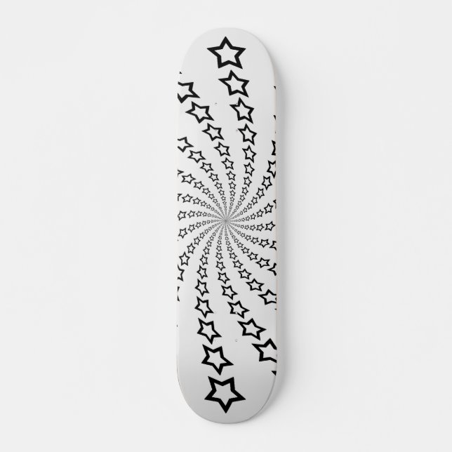 Star Spiral: Black Stars: Skateboard (Front)