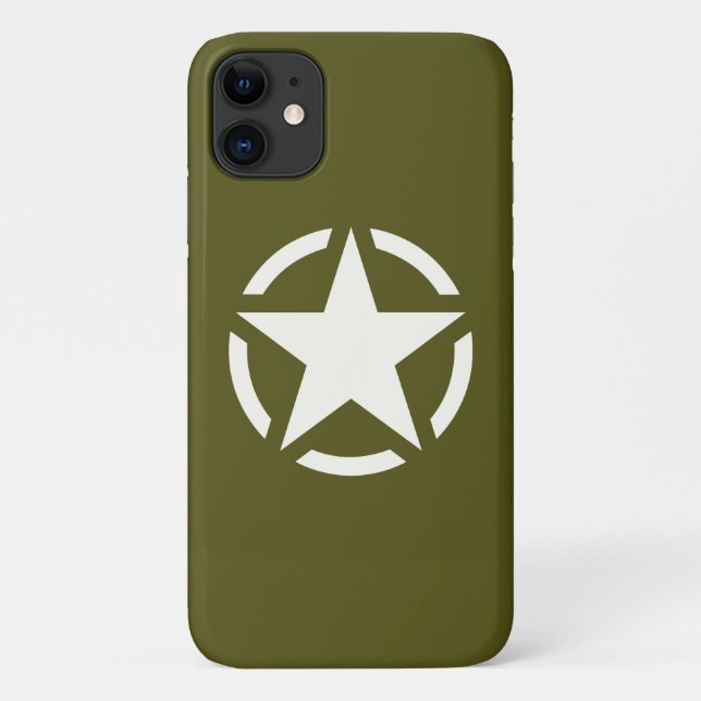 Star Stencil Classic on Khaki Green Case-Mate iPhone Case (Back)