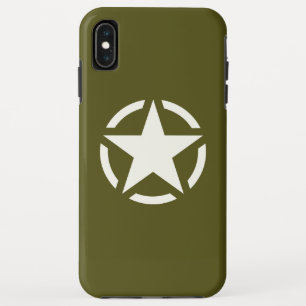 Star Stencil Classic on Khaki Green iPhone XS Max Case