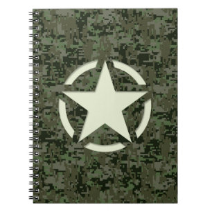 Star Stencil Digital Woodland Notebook