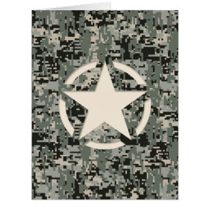 Star Stencil on Digital Camouflage
