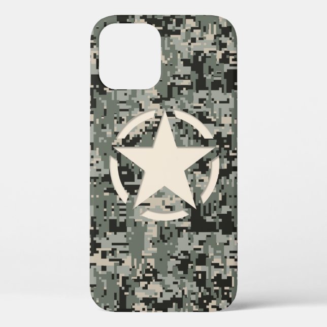 Star Stencil Style Khaki Digital Camouflage Case-Mate iPhone Case (Back)