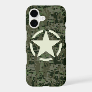 Star Stencil Vintage Decal Green Camouflage