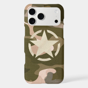 Star Stencil Vintage Decal on Camo Style