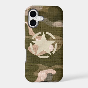 Star Stencil Vintage Decal on Camo Style
