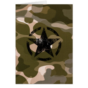 Star Stencil Vintage on Camouflage