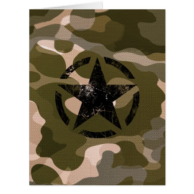 Star Stencil Vintage on Camouflage (Front)