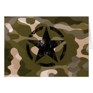 Star Stencil Vintage on Camouflage