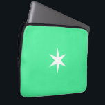 Star Stern neon-green and white Laptop Sleeve<br><div class="desc">Star Stern neon-green and white.</div>
