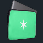 Star Stern neon-green and white Laptop Sleeve<br><div class="desc">Star Stern neon-green and white.</div>