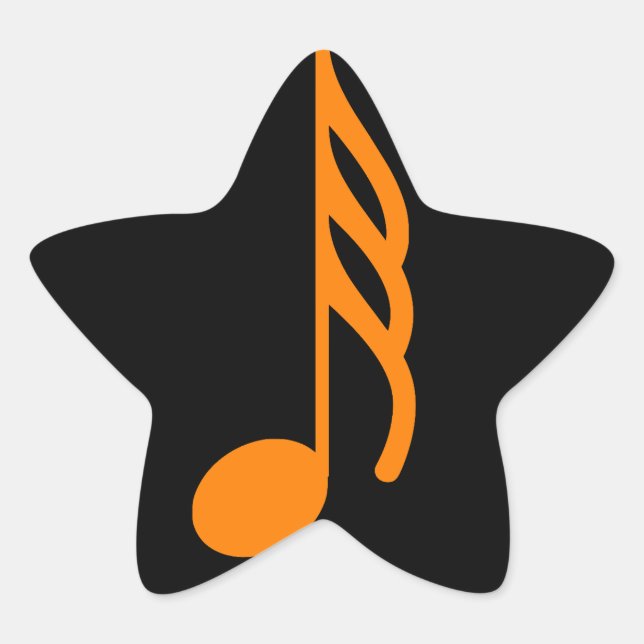 Star Sticker with music design (Front)