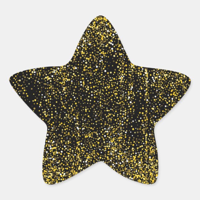 Star Stickers Gold Glitter  (Front)