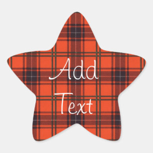 Star stickers sheet - Wemyss tartan - Add text