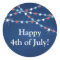 Star String Lights 4th of July Stickers
