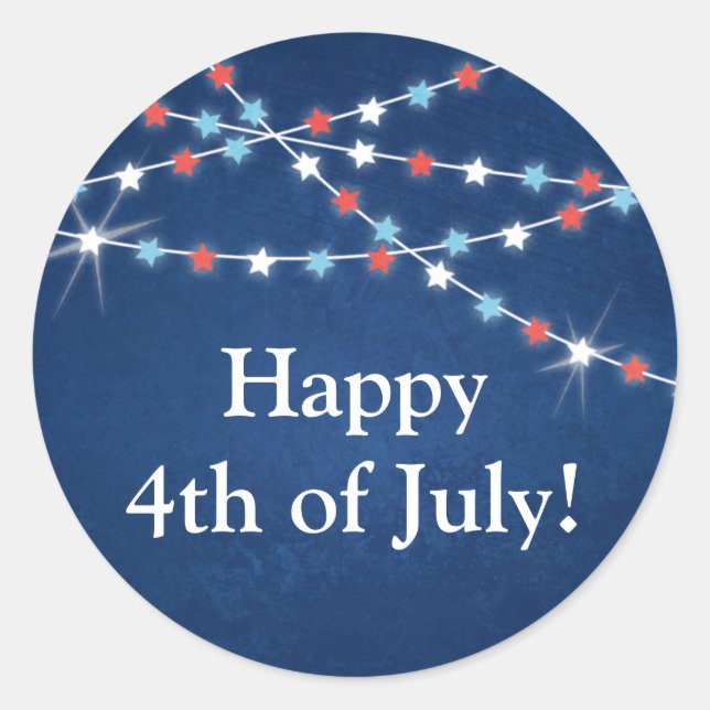 Star String Lights 4th of July Stickers (Front)