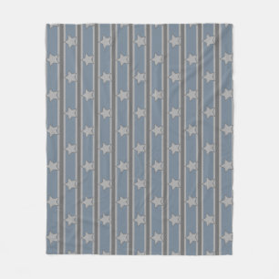 Star Striped Fleece Blanket
