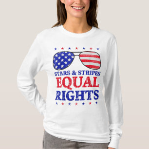 star stripes and equal rights American Flag 4th Of T-Shirt