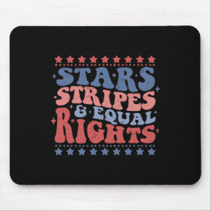 Star Stripes And Equal Rights Patriotic 4th Of Jul Mouse Pad