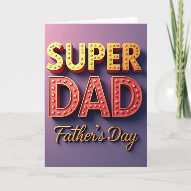 Star Studded Fathers Day Card (Front)