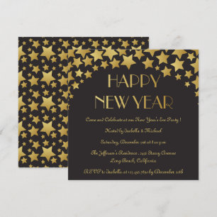 Star Studded New Years Eve Party Invitation