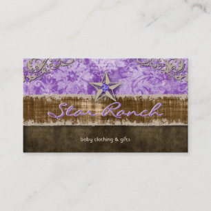 Star Suede Business Card Baby Purple H