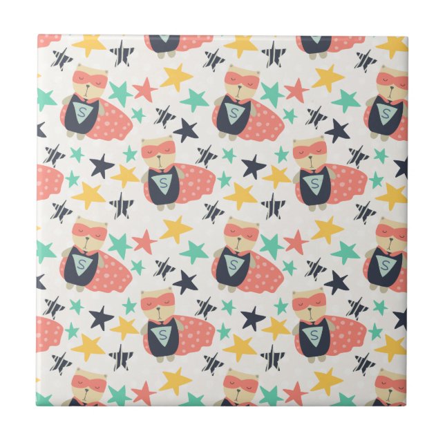 Star Super Hero Ceramic Tile (Front)