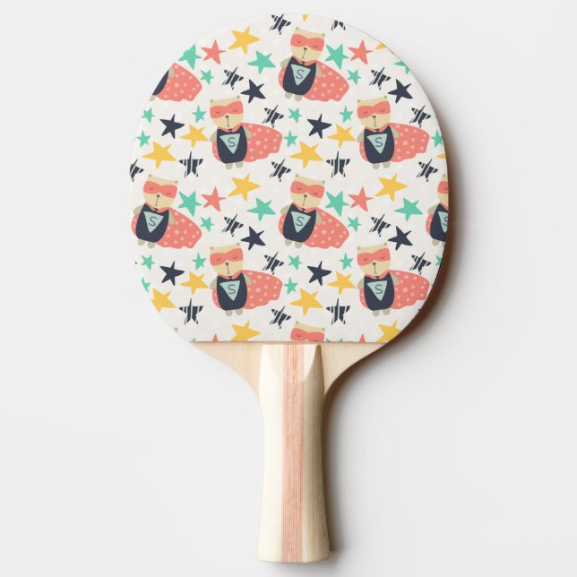Star Super Hero Ping Pong Paddle (Back)