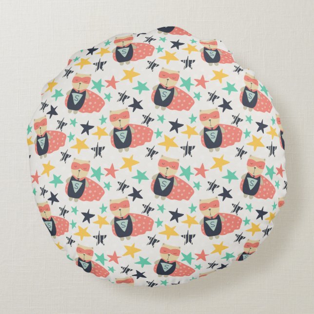 Star Super Hero Round Cushion (Back)