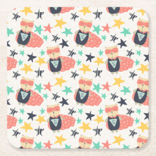 Star Super Hero Square Paper Coaster