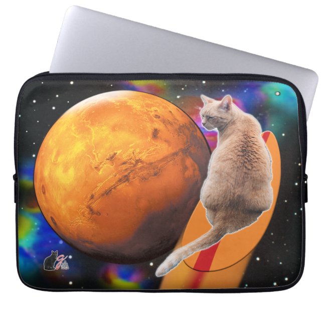 Star Surfer-Cat Chilli Pepper Laptop Sleeve (Front)