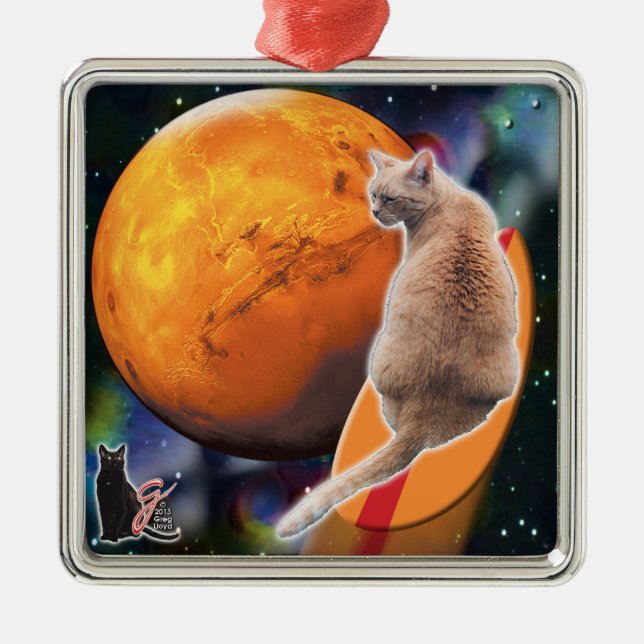 Star Surfer-Cat Chilli Pepper Ornament (Front)