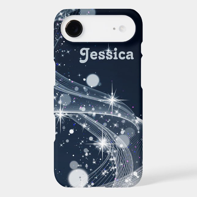 Star Swirls and Custom Name Case-Mate iPhone Case (Back)