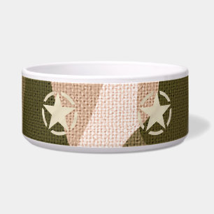 Star Tag on Burlap Camouflage Style