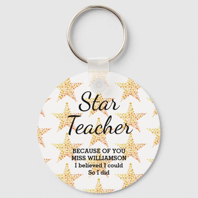 STAR TEACHER | Believed I Could Customisable Key Ring (Front)