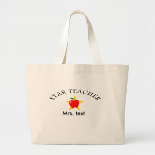 star teacher large tote bag