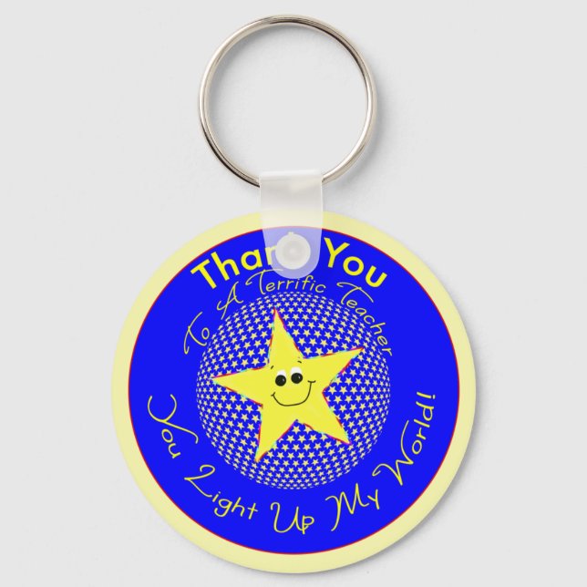 Star Teacher Thank You from Student Key Ring (Front)