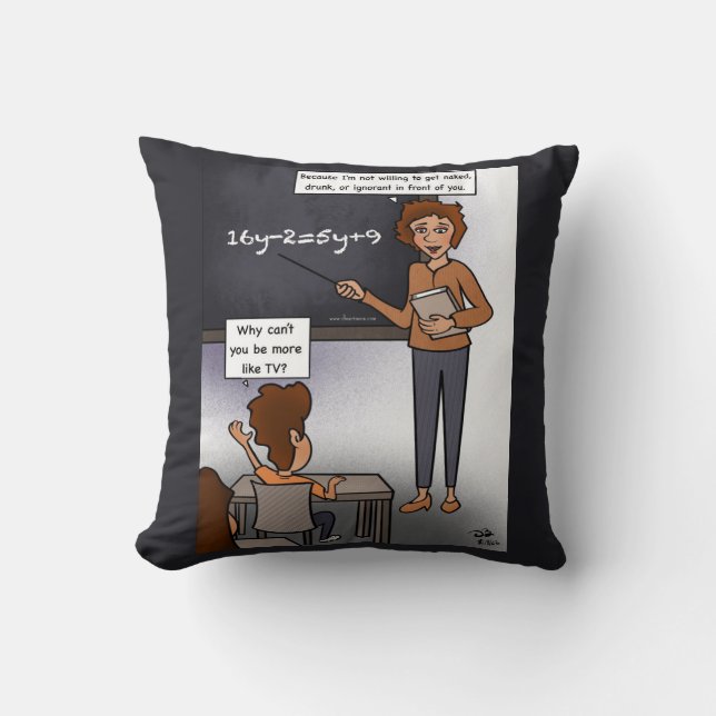 Star Teacher Throw Pillow (Front)