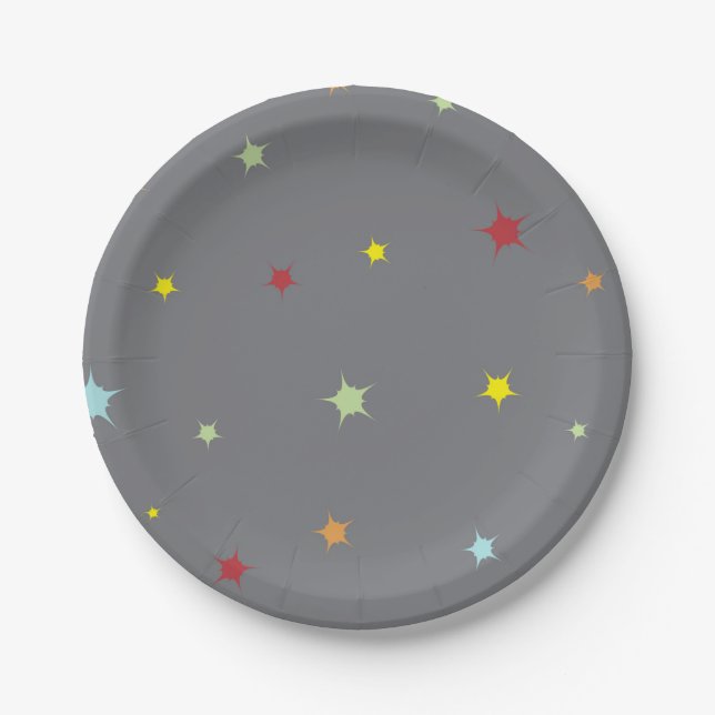 Star Themed Party Plates-Baby Shower Paper Plate (Front)