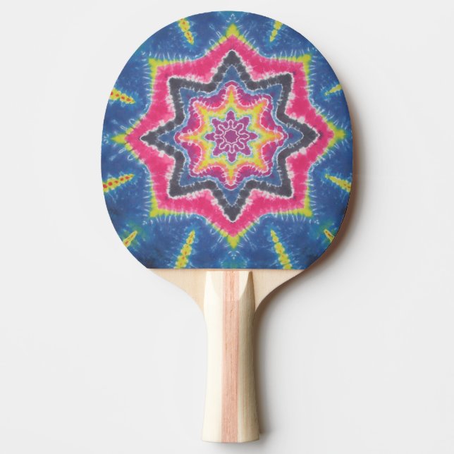 Star Tie Dye Ping Pong Paddle (Front)