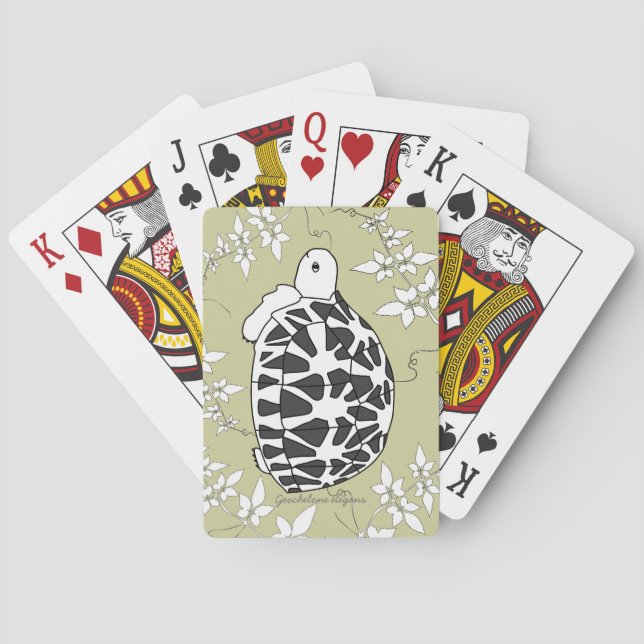 Star Tortoise Playing Cards (leaves susie) (Back)