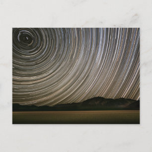 Star Trail at Night California, Death Valley Postcard