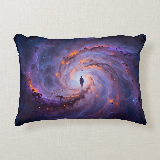 Star Trail - Journey Through the Universe Decorative Cushion (Front)