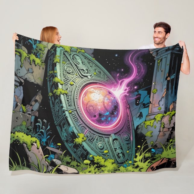 Star Trail - Journey Through the Universe Fleece Blanket (In Situ)