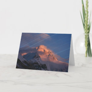 Star Trail Mt. Everest Tibet, China Card