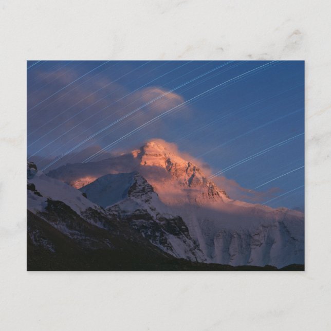 Star Trail | Mt. Everest Tibet, China Postcard (Front)