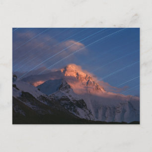 Star Trail Mt. Everest Tibet, China Postcard