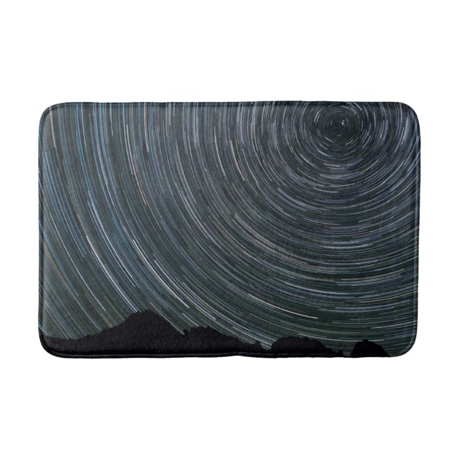 Star Trails Around Polaris | Ingalls Pass Bath Mat (Front)