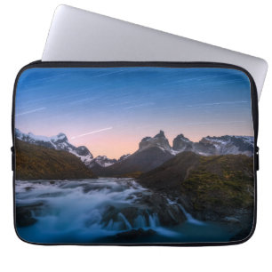 Star Trails Over Torres Del Paine Laptop Sleeve